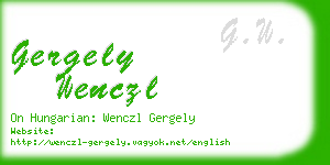gergely wenczl business card